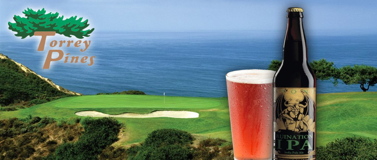 torrey pines golf course and stone brewing ruination ipa beer pairing