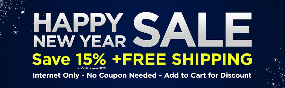 New Year Sale 2014- Save 15% + FREE Shipping on Orders over $125